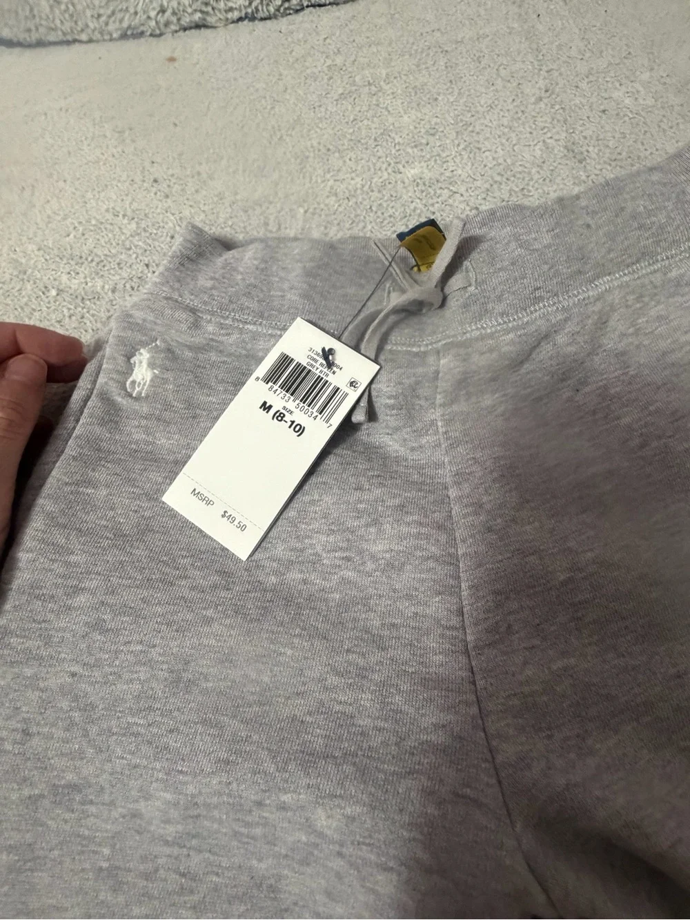 Polo by Ralph Lauren Light Gray Zip Hoodie with Blue Label and Matching Sweatpan